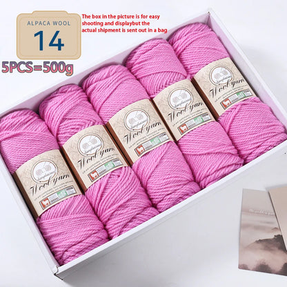 500g 1 Large Bag of Alpaca Wool Chunky Knitting Yarn, Handmade