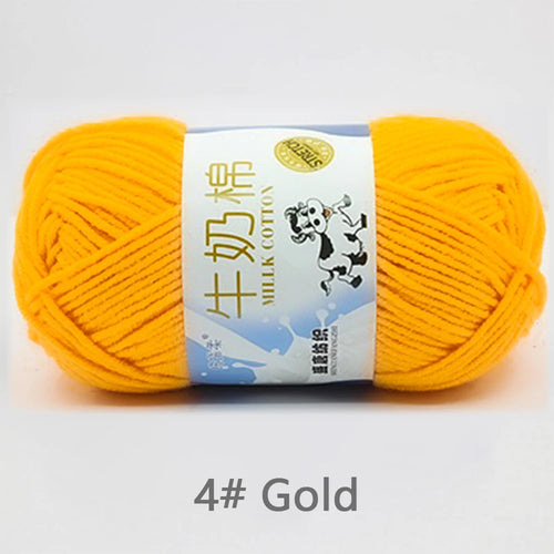 50Gram/Set Milk Cotton Yarn Crochet Line High-quality 5 Strand Milk