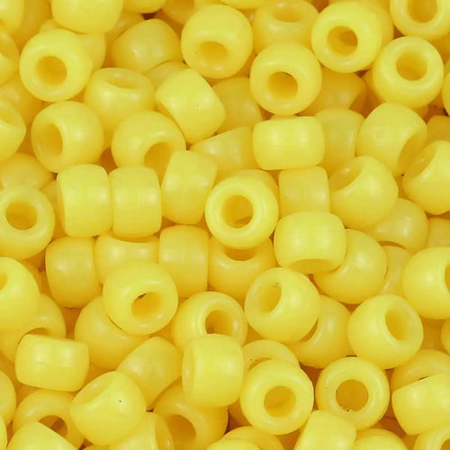 100/200/400pcs 6x9mm Solid Color Large Hole Pony Beads DIY Jewelry