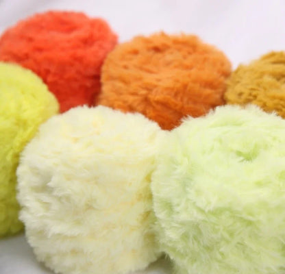 1 Skein 100 Grams Super Soft Fur Yarn Chunky Fluffy Faux Fur Yarn