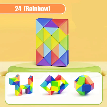 Colored Magic Cube Toys Magic Rule Snake Multi-color Puzzle Fidget