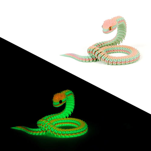 New 30cm 3D Printed Snake Decoration 3D Printed Animals Desk