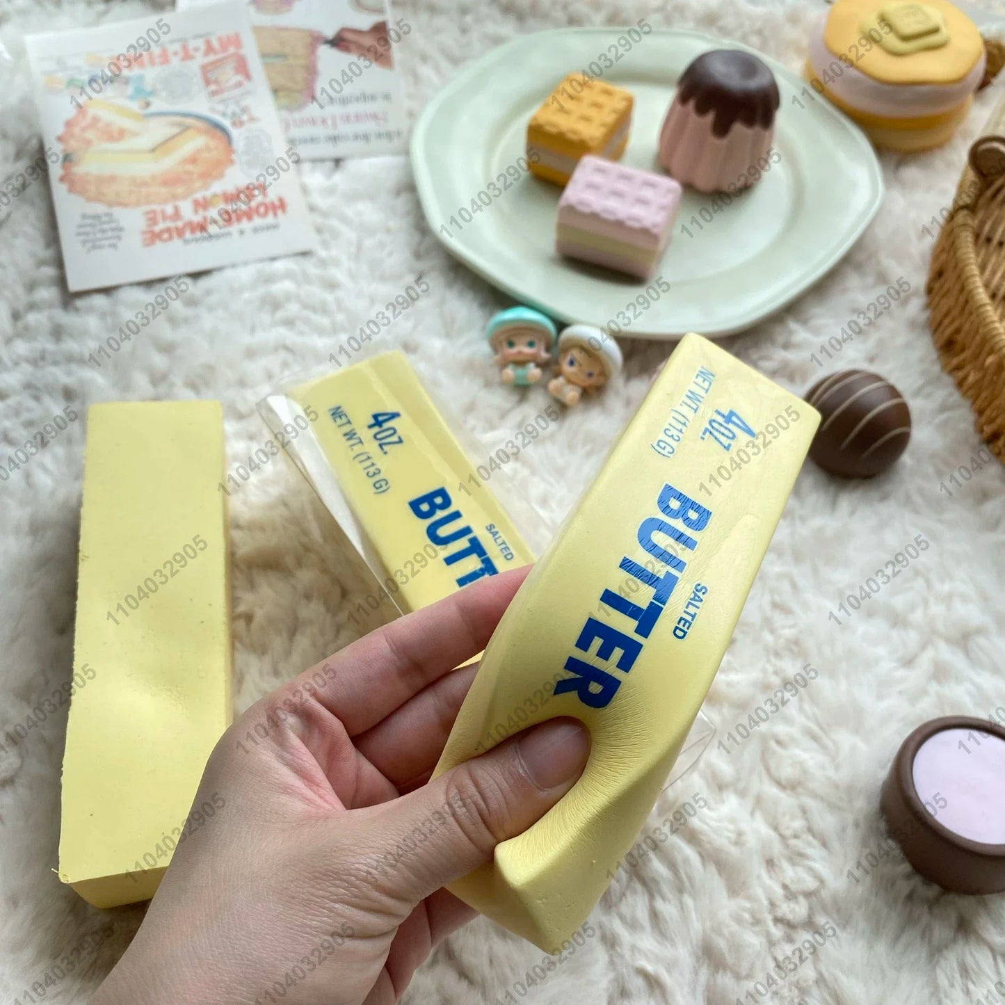 Butter Stick Squishy Toy Slow Rising Squeeze Toy Butter Bar Brick