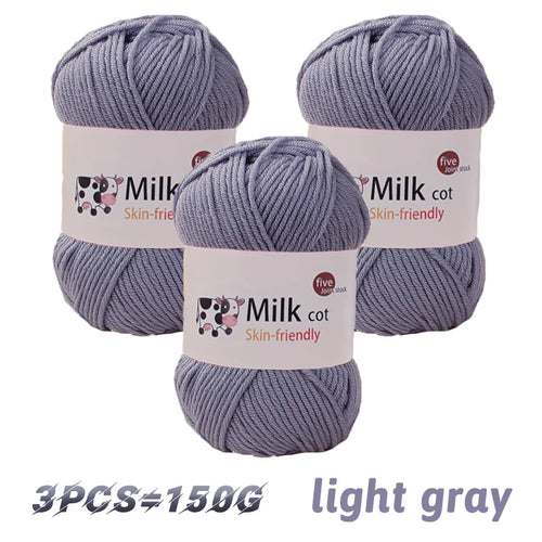 150g milk yarn handmade medium coarse DIY weaving yarn ball for