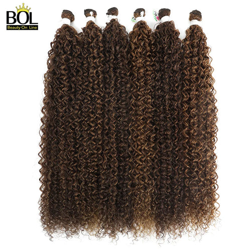 BOL Natural Curly Hair Extensions Long Synthetic Jerry Curly Bundles