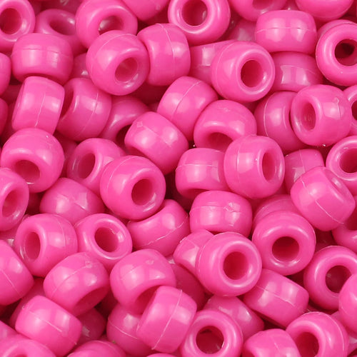 100/200/400pcs 6x9mm Solid Color Large Hole Pony Beads DIY Jewelry