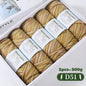 500g Gradient Dyed Rainbow Alpaca Wool Yarn, Thick Yarn for Hand