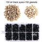150pcs DIY Doll Safety Eyes Multiple Sizes DIY Craft Stuffed Animals