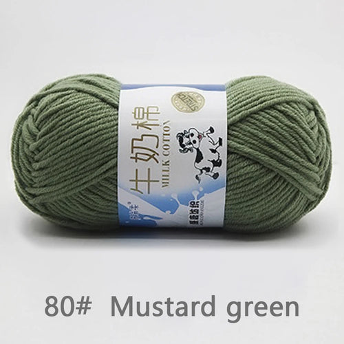 50Gram/Set Milk Cotton Yarn Crochet Line High-quality 5 Strand Milk
