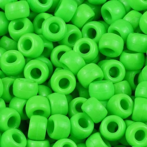 100/200/400pcs 6x9mm Solid Color Large Hole Pony Beads DIY Jewelry