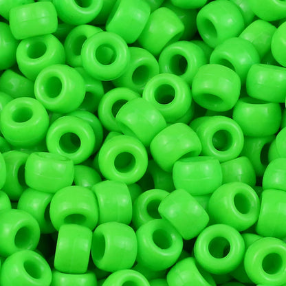 100/200/400pcs 6x9mm Solid Color Large Hole Pony Beads DIY Jewelry