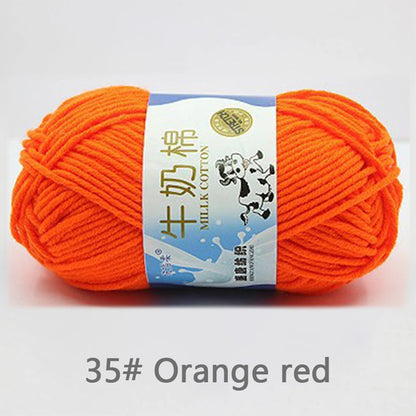 50Gram/Set Milk Cotton Yarn Crochet Line High-quality 5 Strand Milk