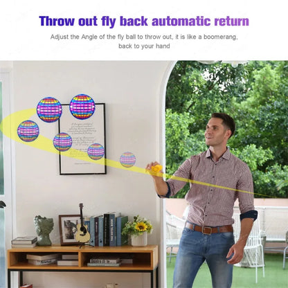 Flying Ball Boomerang Flyorb Magic With LED Lights Drone Hover Ball