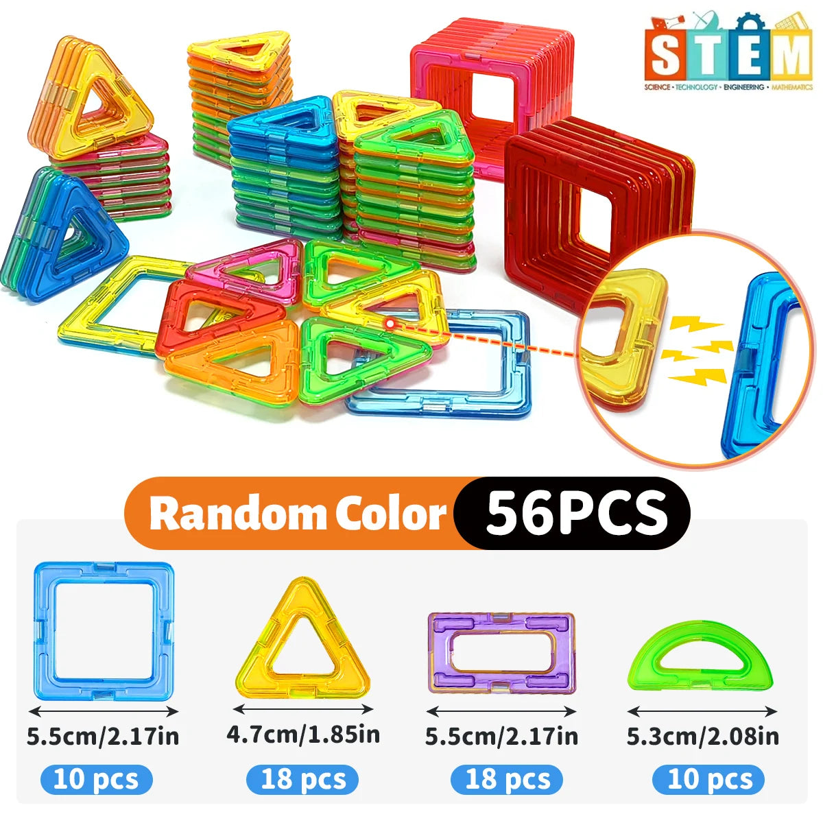 Magnetic Building Blocks DIY Magnets Toys medium size STEM Toys