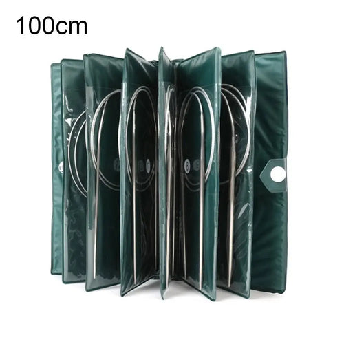 New 11PCS Stainless Steel Circular Knitting Needles Crochet Hook Set