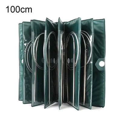 New 11PCS Stainless Steel Circular Knitting Needles Crochet Hook Set