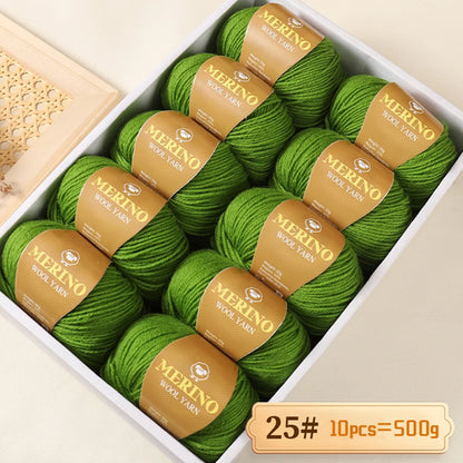 500g of High-Quality 212 Medium-Fine Alpaca Wool Yarn 10 pack