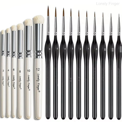 Miniature Paint Brushes Drybrush Set, Detail Paint Brushes for