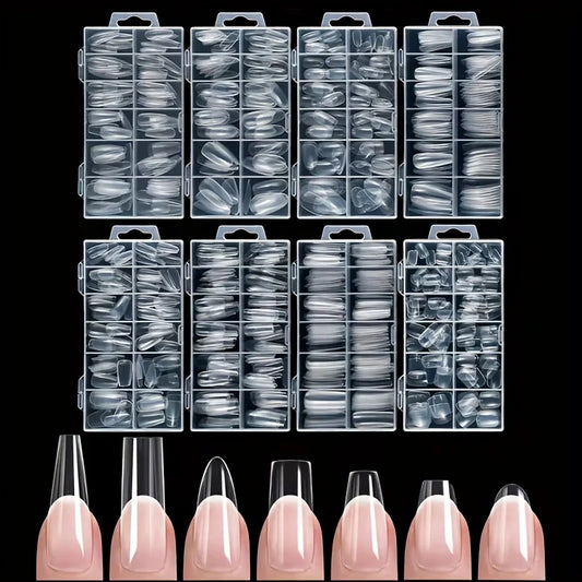 120 Pieces of Transparent Coffin/Almond/Fine High