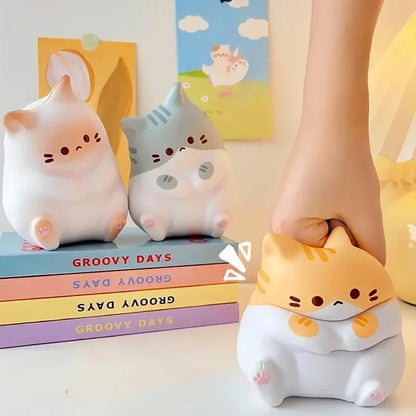 1Pc Adorable Cartoon Cat Squeeze Toys for Kids Adult Soft Pinch PU