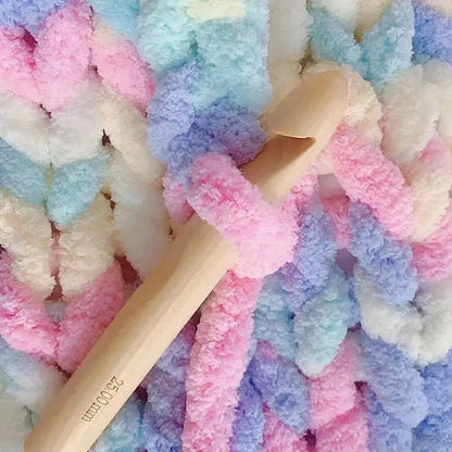 500g of Thick Chenille Yarn for Blankets, Ultra-Soft, Thick, Fluffy,
