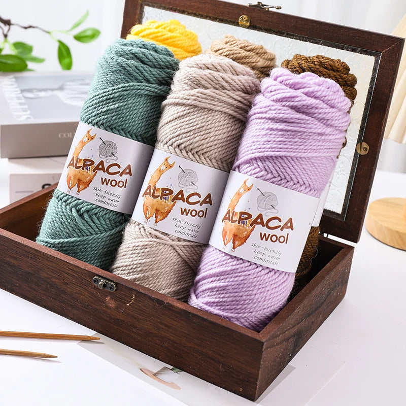 500g High-Quality Alpaca Wool Yarn 245 Thick Wool Yarn Casual Knitting