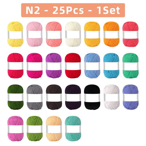 25(50)pcs/bag 4 Ply Milk Cotton Yarn For Hand Knitting Crocheting