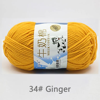 50Gram/Set Milk Cotton Yarn Crochet Line High-quality 5 Strand Milk