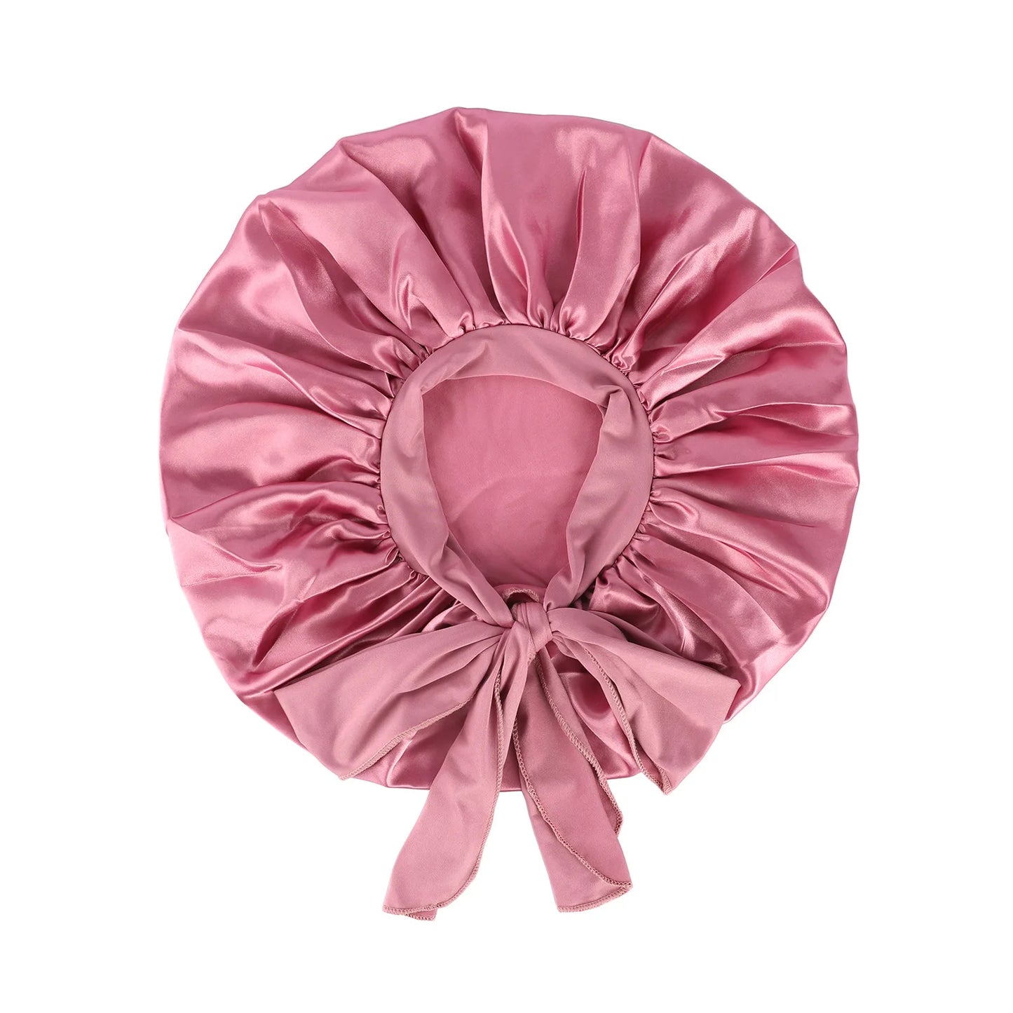 New Women Large Satin Bonnet Silky Night Sleeping Cap with Stretchy