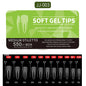 550pcs Soft Gel Nail Tips Medium Short Almond Coffin Full Cover Matte