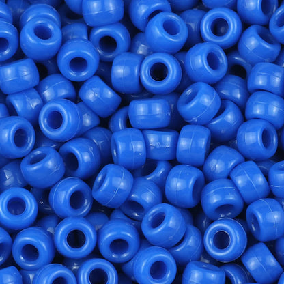 100/200/400pcs 6x9mm Solid Color Large Hole Pony Beads DIY Jewelry