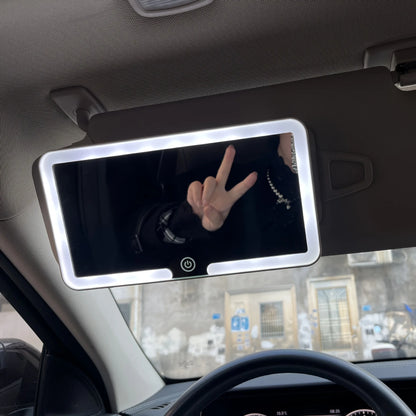 Car Interior Mirrors Sun Visor Plate LED HD Makeup Mirror for Girls