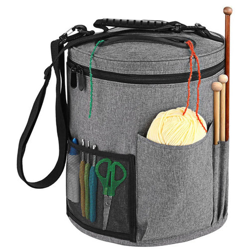 Large Capacity Crochet Bag Portable Yarn Organizer Knitting Tote