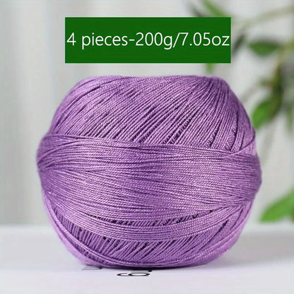 1PC Premium Mercerized Silk Lace Yarn Bundle-Soft, Durable, Vibrant
