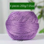 1PC Premium Mercerized Silk Lace Yarn Bundle-Soft, Durable, Vibrant