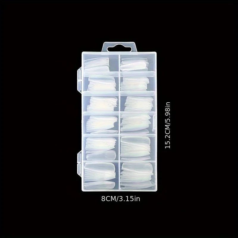 120 Pieces of Transparent Coffin/Almond/Fine High