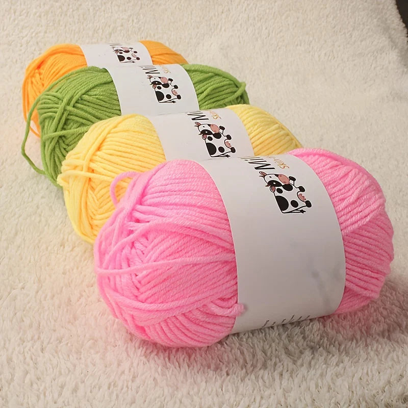 150g milk yarn handmade medium coarse DIY weaving yarn ball for