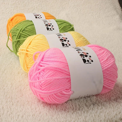 150g milk yarn handmade medium coarse DIY weaving yarn ball for