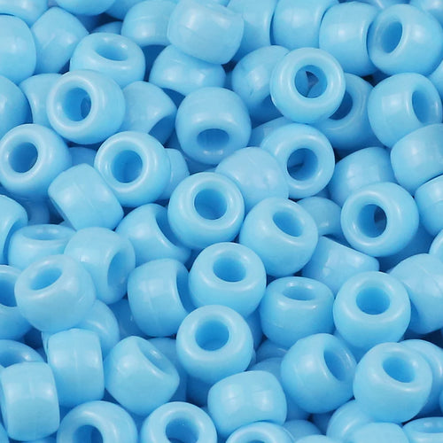 100/200/400pcs 6x9mm Solid Color Large Hole Pony Beads DIY Jewelry