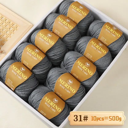 500g of High-Quality 212 Medium-Fine Alpaca Wool Yarn 10 pack