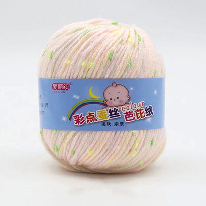High Quality Worsted Wool Thread Colorful Eco-dyed Needlework Baby
