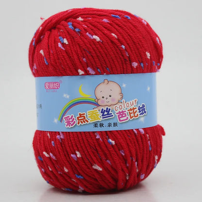 High Quality Worsted Wool Thread Colorful Eco-dyed Needlework Baby