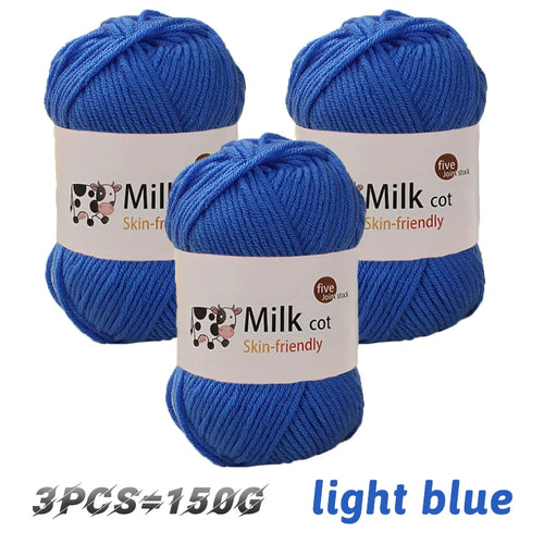 150g milk yarn handmade medium coarse DIY weaving yarn ball for