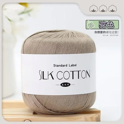 50g/PC Silk Lace Cotton Milk Crochet Yarn Baby Hand-Knitted Warm Soft