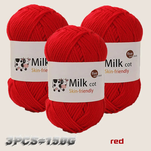 150g milk yarn handmade medium coarse DIY weaving yarn ball for
