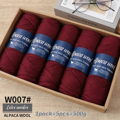 500g alpaca wool yarn, coarse yarn, hand woven to make warm and