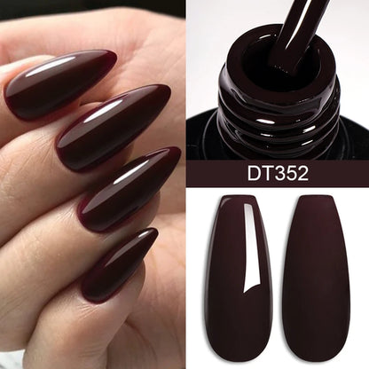 MEET ACROSS 7ml Red Gel Nail Polish Crystal Semi Permanent Soak Off UV