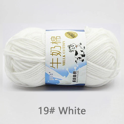 50Gram/Set Milk Cotton Yarn Crochet Line High-quality 5 Strand Milk