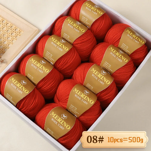 500g of High-Quality 212 Medium-Fine Alpaca Wool Yarn 10 pack