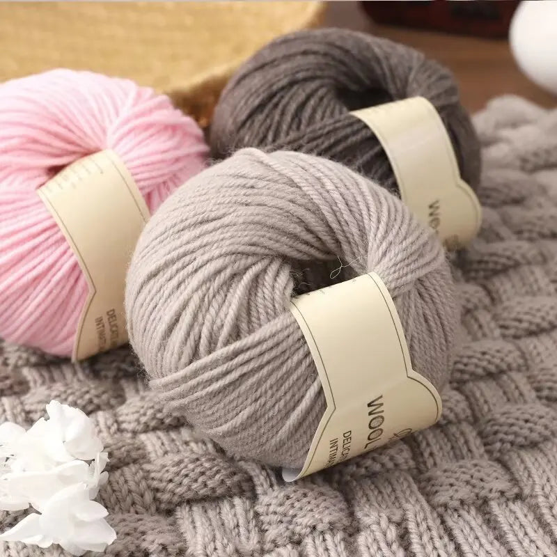 500g 290 Medium Coarse Combed Alpaca Wool Yarn, Autumn and Winter Warm